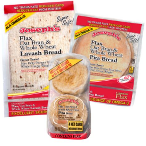 Joseph's Lavash Bread Flax Oat Bran & Whole Wheat, 5 Net Carbs - 2 pk