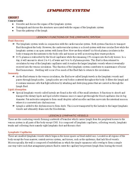 Lymphatic System Lecture 的图像结果