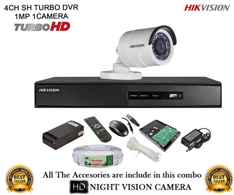 HIKVISION 4CH-DS-7204HGHI-SH-Turbo-HD-720P-DVR + HIKVISION DS-2CE16COT ...