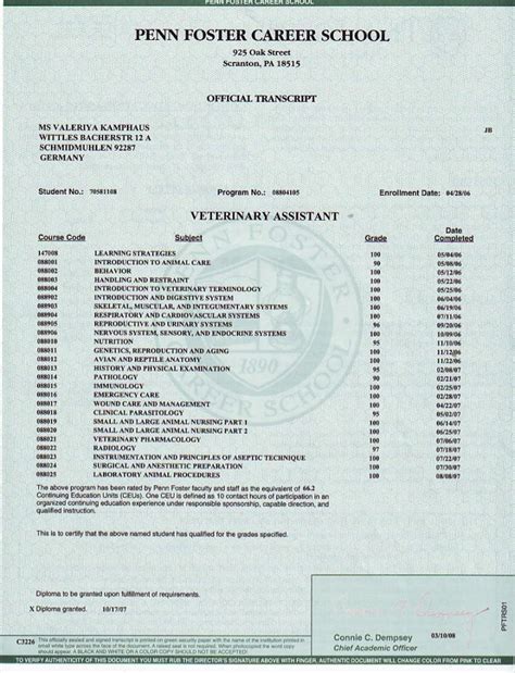 Penn Foster Transcript 1 of 2.PDF