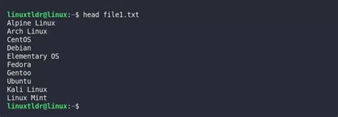 Image result for Linux Head Command