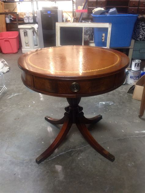Vintage drum table makeover – Artofit