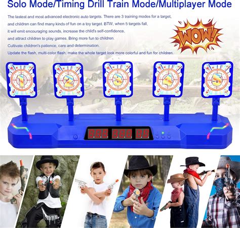 Buy Shooting Target for Nerf Gun, Kids Practice Electronic Targets w ...