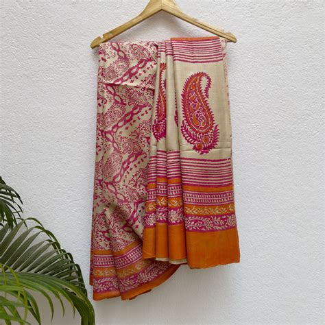 Buy Handwoven Tussar Silk Saree from Bhagalpur I Designer Wear – The ...