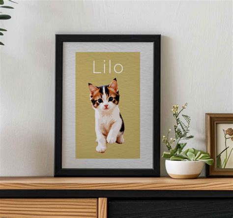 personalized draw effect animal poster