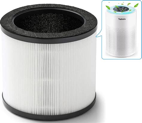 Tailulu Air Purifier Replacement Filter, 3-in-1 True HEPA Filter, High