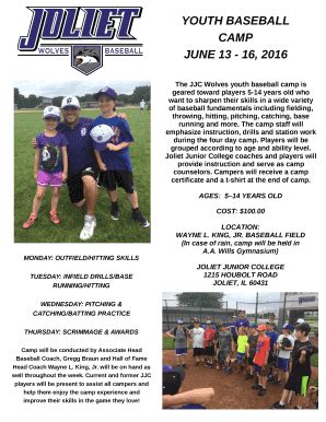 Baseball Registration Form Template Word | pdfFiller