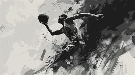 Basketball Abstract Art Wallpaper for Wall - Magicdecor®