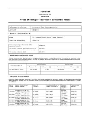 Fillable Online media abnnewswire Form 604 - EBOS Group. Fax Email ...