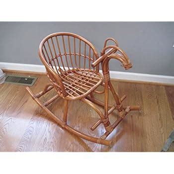Aashi Enterprise Cane Art Contemporary Rattan Horse Rocking Chair For ...