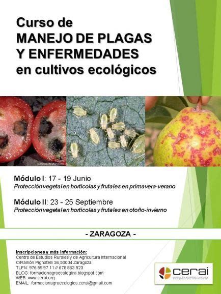 Curso de Manejo de Plagas y Enfermedades en Cultivos Ecológicos - CERAI