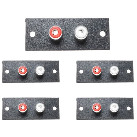 Buy Magic&shell RCA Connector 5PCS Black 2 Way RCA Terminal Wall Panel ...