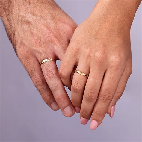 Soulmate Band 18KT Gold Couple Ring -Single Piece