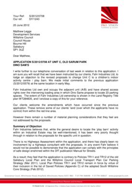 Fillable Online Your Ref: S/2012/0708 Our ref - Planning applications ...