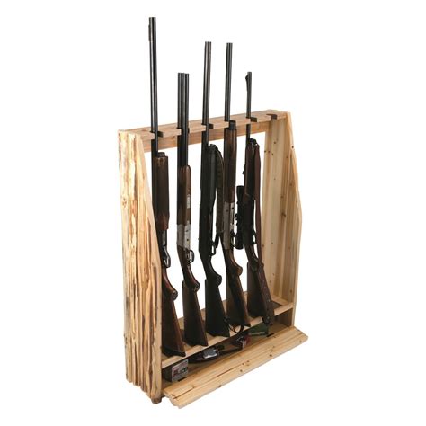 Rush Creek Creations 6 Gun Floor Rack With Storage | Sportsman's Guide