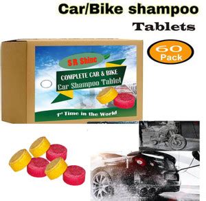S R SHINE Car Wash Foaming concentrate tablets Car Washing pack of 60 ...