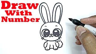 Image result for Drawing Rabbits Using Number 2