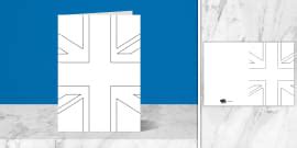 * NEW * Union Jack Colouring Card Landscape | Twinkl Party