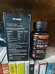 Nirvasa Omega 3 Salmon Fish Oil Softgel Capsules (Triple Strength) for ...