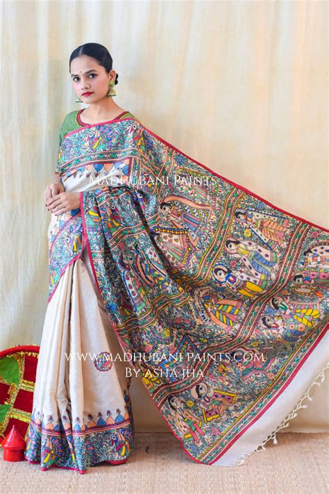 Saree – MADHUBANI PAINTS BY ASHA JHA