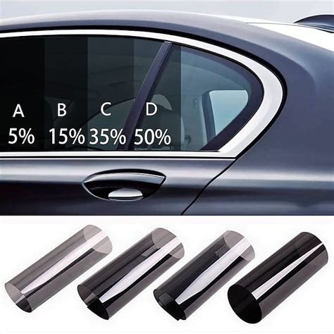 Car Window Tint Film For Auto, Sun Shade Roll 15% VLT Black Universal ...
