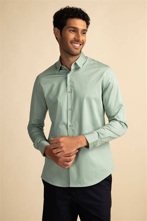 Mint Stretch Satin Shirt – Kaapus