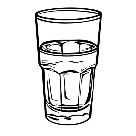 Premium Vector | Hand drawn Coloring book Outline Of glass Vector Illustration for children