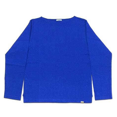 D.M.G 19-068N 26-8 ボートネックシャツ ブルーC バスクシャツ ドミンゴ DMG 無地 カットソー バスクT ロンT 天竺 ...