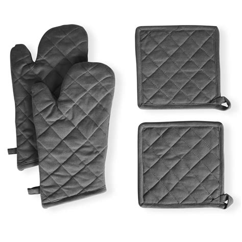 Native Fab 100% Cotton Oven Mitts & Pot Holders for Baking Cooking Hot ...