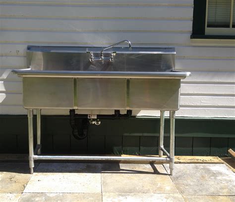 Image result for Three Compartment Sink Installation