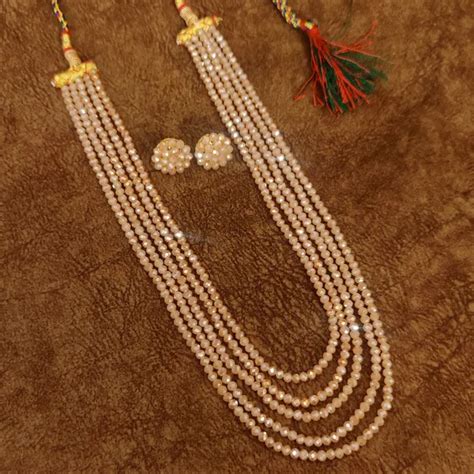 Sanvi Jewels 5 Line BEIGE RAINBOW Multi String Necklace Set Price in ...