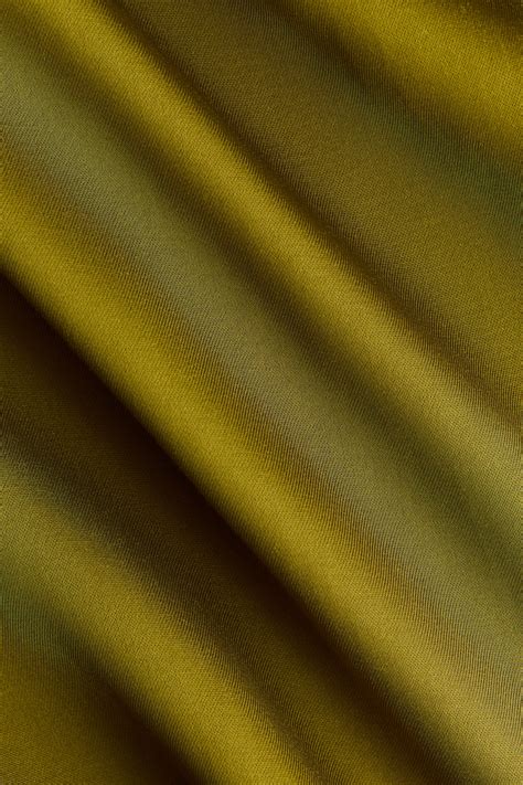 Satin shirt dress - Golden olive - Ladies | H&M IN