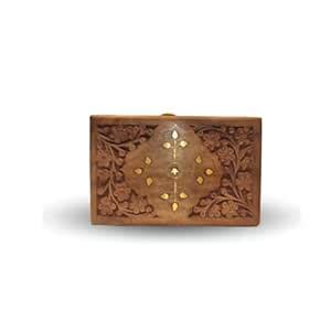 Maheshwar Handicrafts Hub Wooden Jewellery Box, Traditional Carved ...