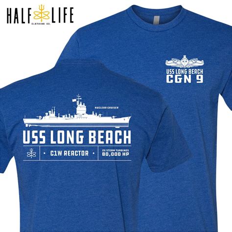 Buy USS Long Beach Nuclear Powered Cruiser (CGN-9) T-shirt - Underway ...