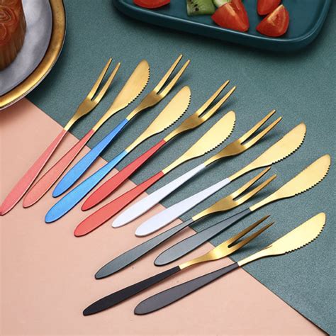 Colored Knife And Fork Set Online - Premium Cutlery Set | Nestasia