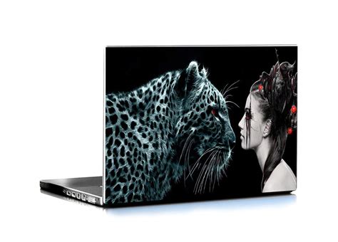 ISEE 360® Laptop Skin Cover Laminated Tigers & Girl Stickers and Free ...