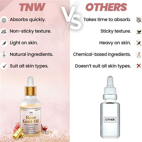 Buy TNW-THE NATURAL WASH ROSE GOLD OIL WITH GOLD FLAKES FOR GLOWING AND ...