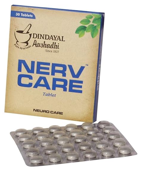 Dindayal Nervcare Tablet | 60 Tablets Ayurvedic Supplement | For Nerve ...