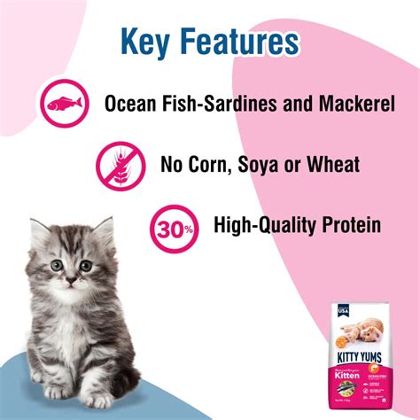Kitty Yums Kitten Dry Cat Food 1.2kg - Pet Central