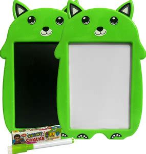 Manboc 2-in-1 Rabbit Slate Writing Board with Whiteboard Marker, Duster ...