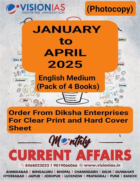 Vision IAS Current Affairs January To April 2025 English Medium ...