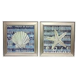 Urban Designs 21EN112813 Coastal Collection 2Piece Star Fish & Shell ...