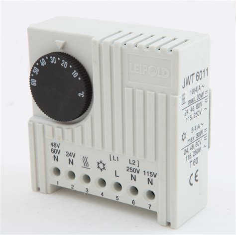 Adjustable Bimetal Thermostat for Industrial Cabinet 230/115/60/48/24V ...