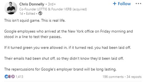 If pass turns red, you are fired: How Google employees found out about ...