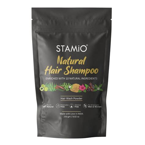 Buy STAMIO Natural Shampoo Dry Powder 250 gm for Herbal Hair Wash ...