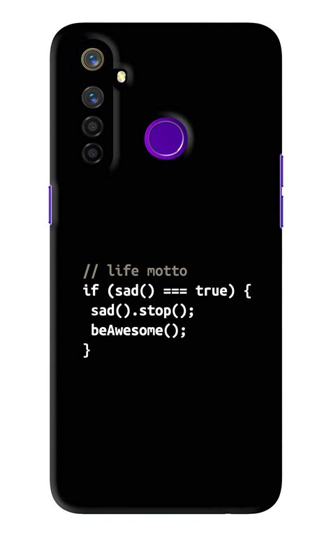 Life Motto Code Realme 5 Pro Back Skin Wrap | Only Rs.149 – SkinLelo