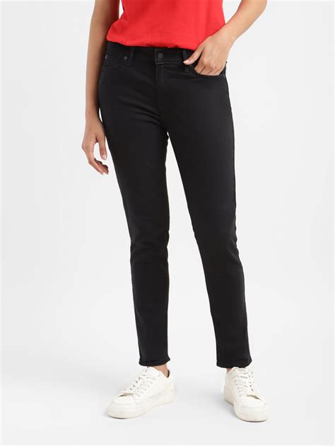 Women's 711 Black Skinny Fit Mid Rise Jeans – Levis India Store