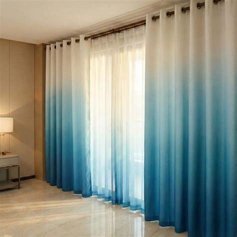 Shading Effect Premium Blackout Curtains - Blue – Shoppers Fortune