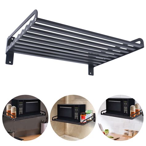 Wall-mounted Kitchen Storage Rack,Wall Mounted Microwave Rack Shlef ...
