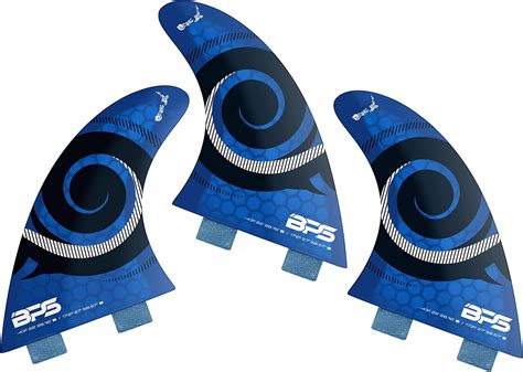 Buy BPS Tri-Fin Set Surfboard Fins Thruster FCS Style (3 Fins), Stealth ...